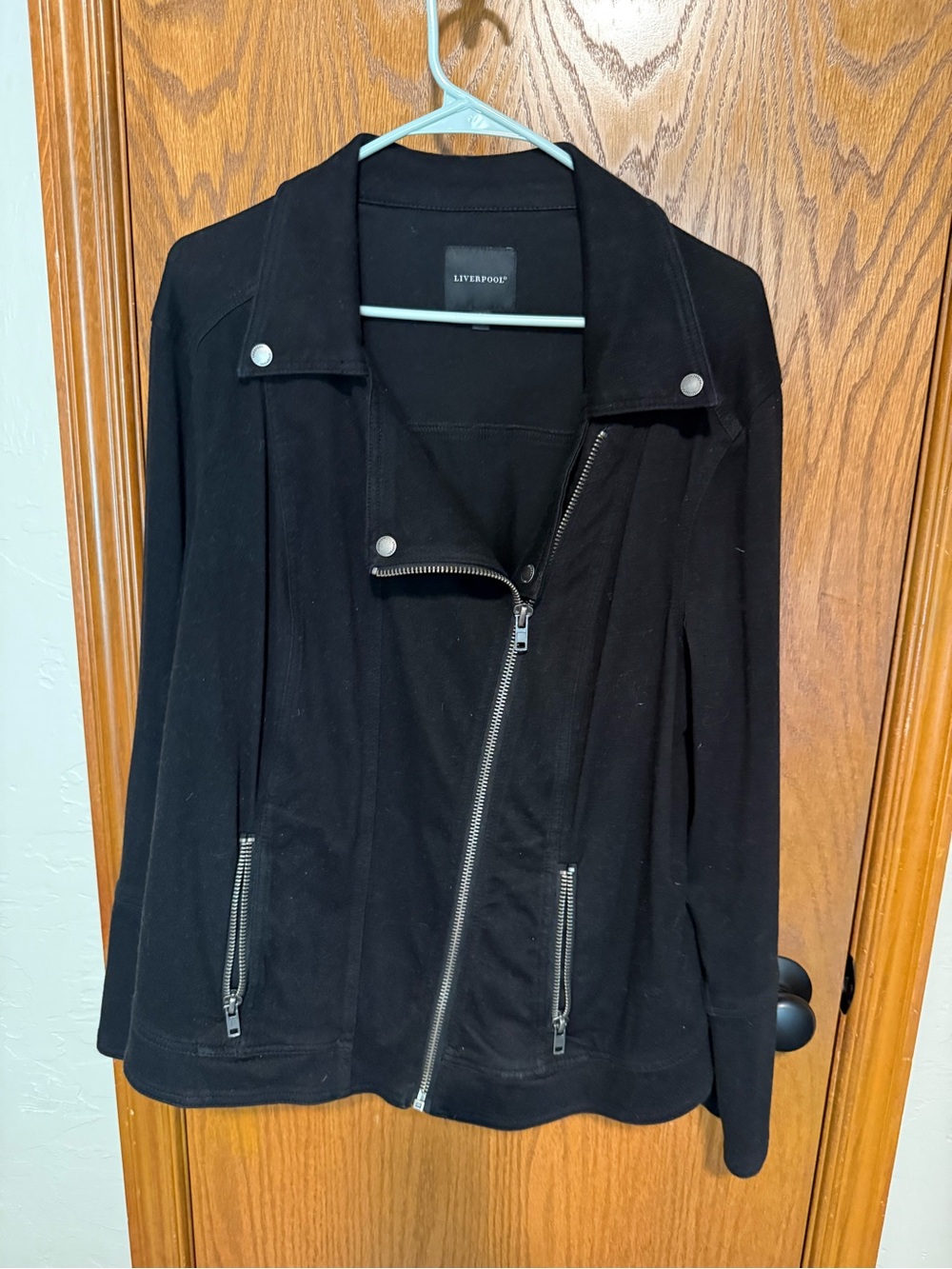 Liverpool Black Asymmetrical Zip Moto Jacket